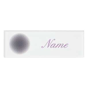 Abstract Half-tone Pulsating Circle Thunder_Cove Name Tag