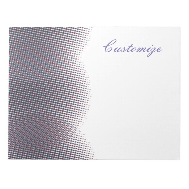 Abstract Half-tone Pulsating Circle Thunder_Cove Notepad (Front)