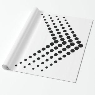 Abstract Half-tone Pulsating Circle Zigzag Chevron Wrapping Paper