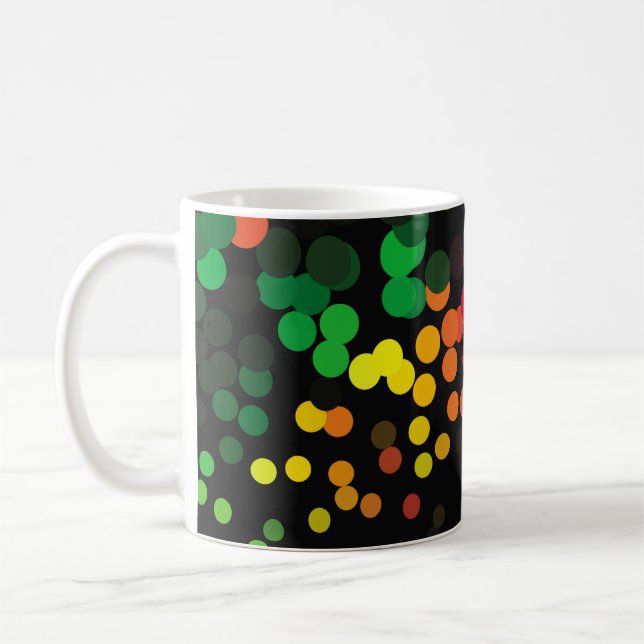 Abstract halftone background pattern. Geometric co Coffee Mug (Left)