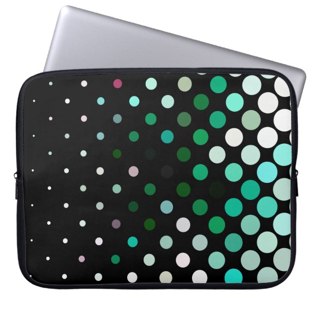 Abstract halftone background pattern. Geometric co Laptop Sleeve (Front)