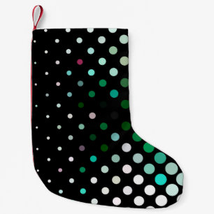 Abstract halftone background pattern. Geometric co Small Christmas Stocking