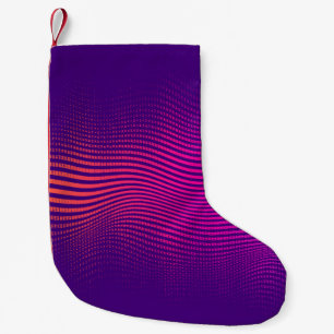 Abstract halftone gradient. vibrant background, wi small christmas stocking
