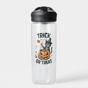 Abstract Halloween Cat Water Bottle