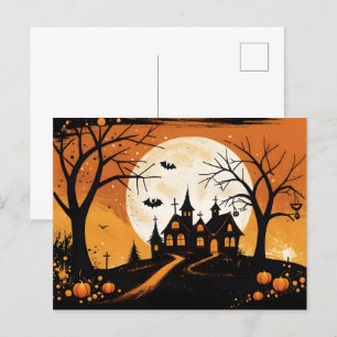 Abstract Halloween design Postcard