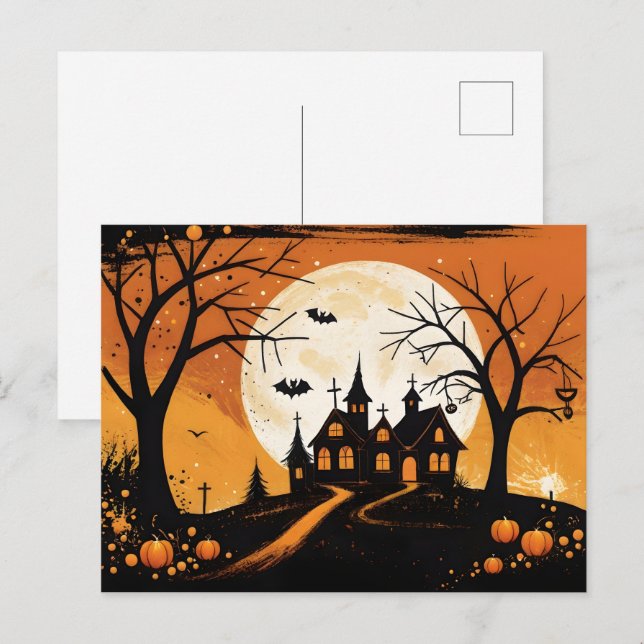 Abstract Halloween design Postcard (Front/Back)