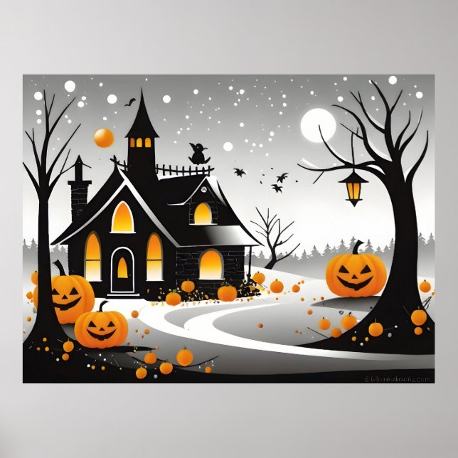 Abstract Halloween design Poster (Front)