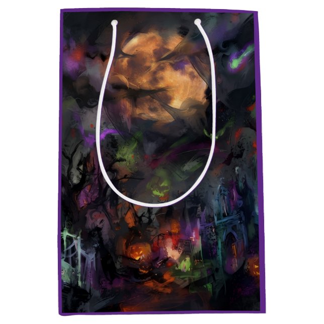 Abstract Halloween Medium Gift Bag (Front)