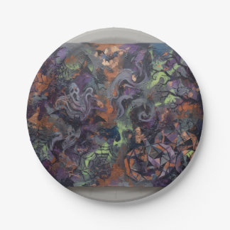 Abstract Halloween  Paper Plate