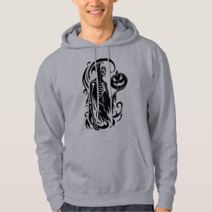 Abstract Halloween Skeleton Hooded Sweatshirt
