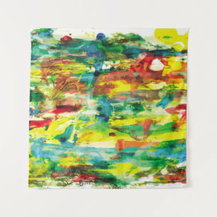 abstract hand draw oil painting composition. colo tapestry