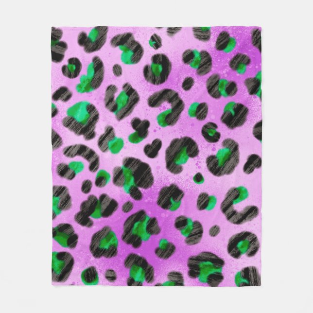 Abstract Hand Drawing Furry Brush Strokes Seamless Fleece Blanket (Front)