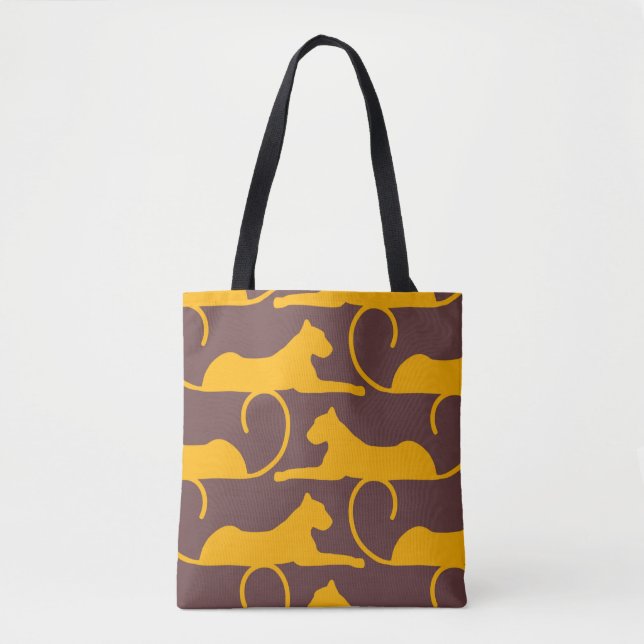 Abstract Hand Drawing Leopard Cheetah Panther Cat  Tote Bag (Front)