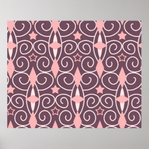 Abstract Hand Drawing Ornamental Geometric Shapes Poster