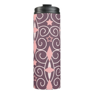 Abstract Hand Drawing Ornamental Geometric Shapes Thermal Tumbler