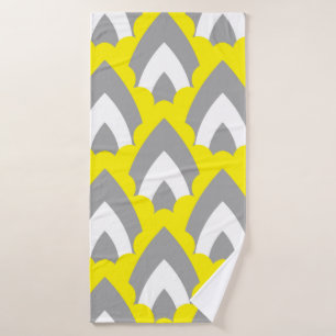 Abstract Hand Drawing Retro Geometric Shapes Trian Bath Towel