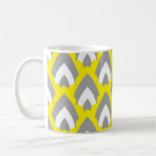 Abstract Hand Drawing Retro Geometric Shapes Trian Coffee Mug