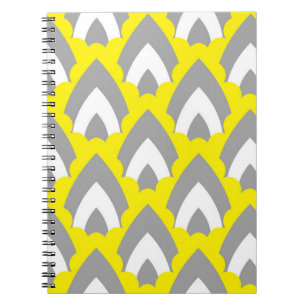 Abstract Hand Drawing Retro Geometric Shapes Trian Notebook