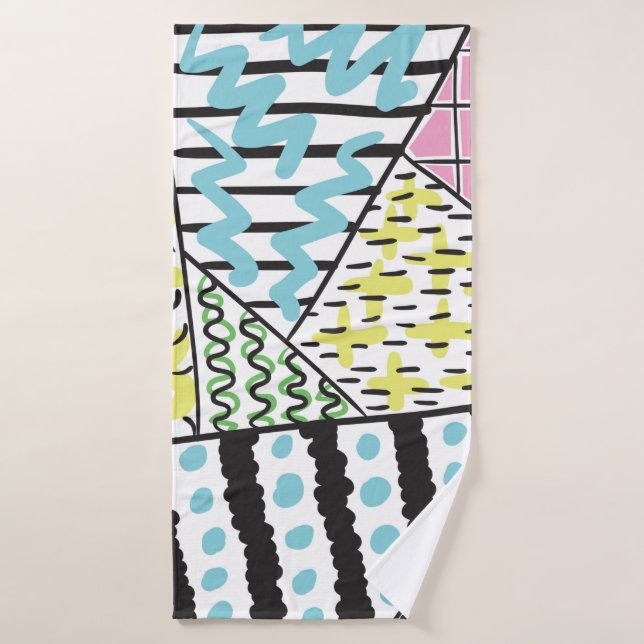 Abstract hand drawn background 3 bath towel (Bath Towel)