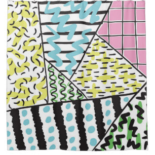 Abstract hand drawn background 3 shower curtain