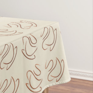 abstract hand-drawn coffee pattern tablecloth