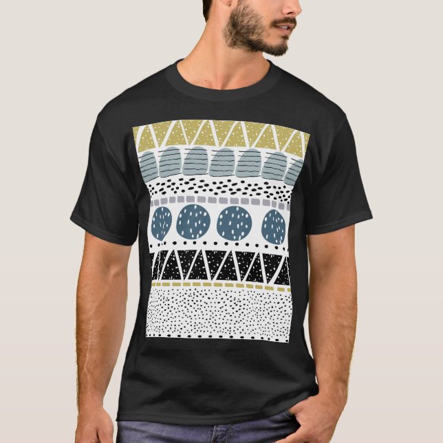 Abstract hand drawn, creative vintage texture. T-Shirt (Front)