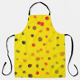 Abstract hand drawn image with multicolor dots on  apron