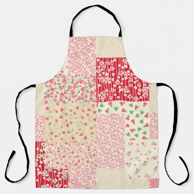 abstract hand drawn seamless patchwork pattern wit apron (Front)