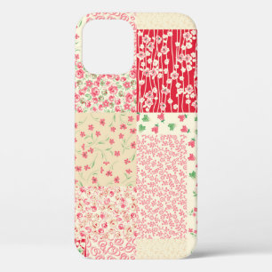 abstract hand drawn seamless patchwork pattern wit iPhone 12 case