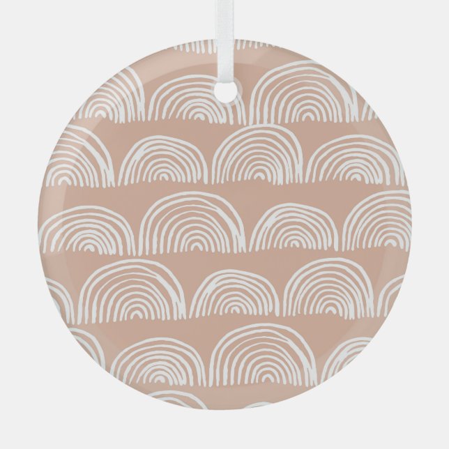 Abstract hand-drawn seamless pattern. glass tree decoration (Front)