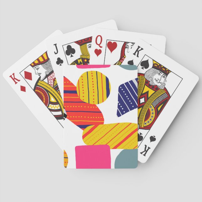 Abstract hand drawn, stylish pattern. playing cards (Back)