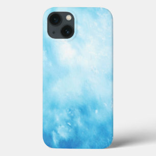 Abstract Hand Drawn Watercolor Background: Blue iPhone 13 Case