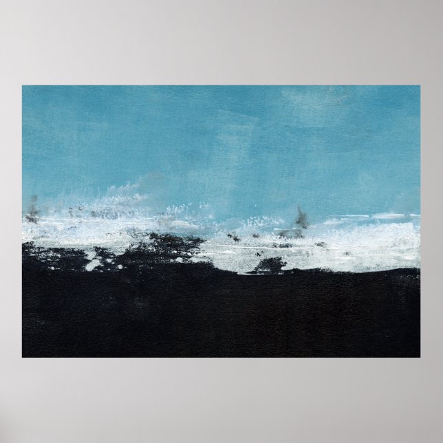 Abstract hand painted landscape poster (Front)