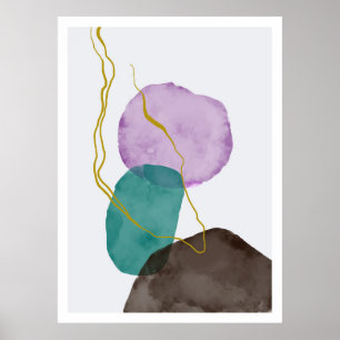 Abstract hand painted poster
