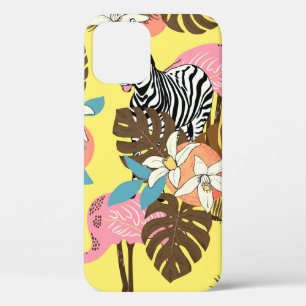 Abstract hand painted seamless animal background. iPhone 12 case