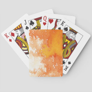 Abstract hand painted watercolor background. 2 2 playing cards