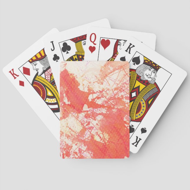 Abstract hand painted watercolor background. 2 3 playing cards (Back)