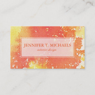 Abstract hand painted watercolor background. 2 business card