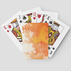 Abstract hand painted watercolor background. 2 playing cards