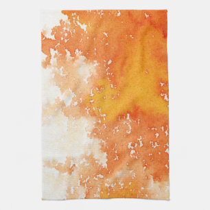 Abstract hand painted watercolor background. 2 tea towel