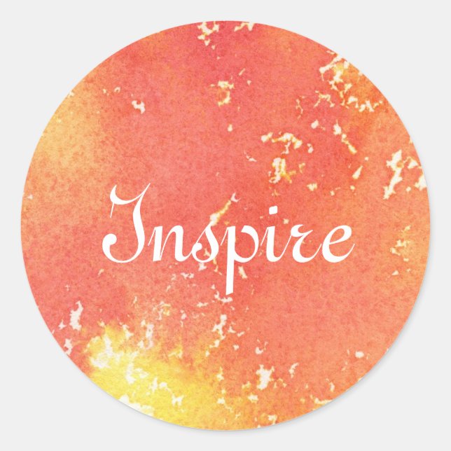Abstract hand painted watercolor background. classic round sticker (Front)