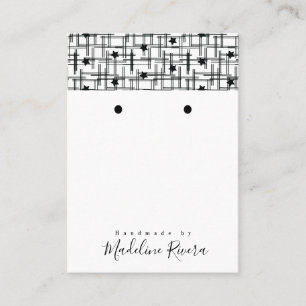 Abstract Handmade Artisan Earring Display Cards