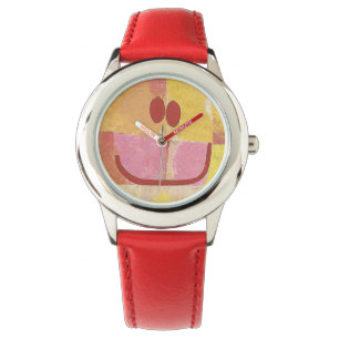 abstract happy face watch
