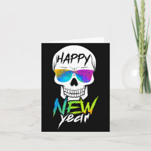 Abstract Happy New Skull Year Card