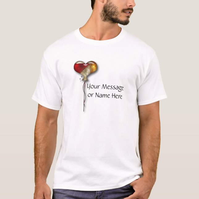 Abstract Heart Balloon Customisable T-Shirt (Front)