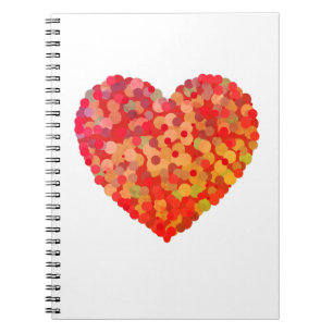 Abstract Heart Confetti Art Notebook