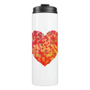 Abstract Heart Confetti Art Thermal Tumbler
