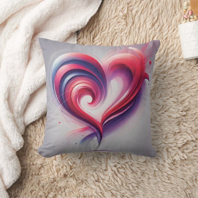 Abstract Heart Design – Vibrant Love Cushion (Blanket)