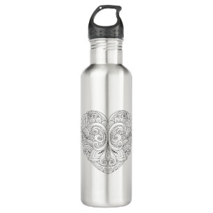 Abstract Heart Doodle 710 Ml Water Bottle