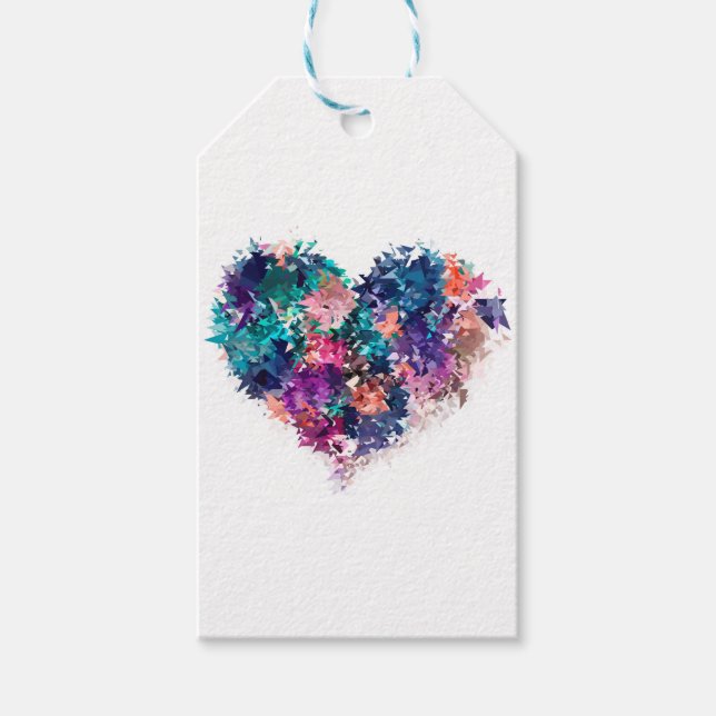 Abstract heart gift tags (Front)